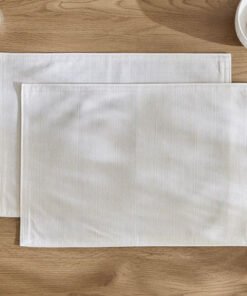 Looma 2-Piece Lurex Reversible Jacquard Placemat S...