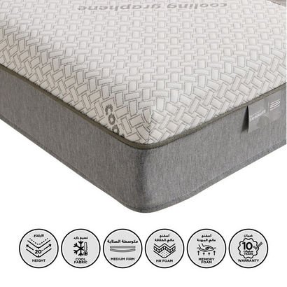 iSleepLuxe iCooltex Contour Air Memory Foam HR Coo...