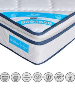 SleepEase iFirm Pillow Top Foam Extra Firm Queen M...