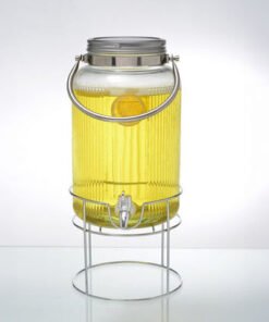 Neo Glass Dispenser with Metal Handle and Stand - ...