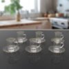 Neo 12-Piece Glass Tea Cup and Saucer Set