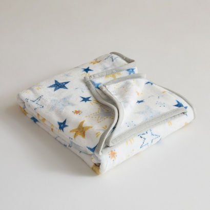 Tom Prague Printed Flannel Fleece Blanket with Pip...