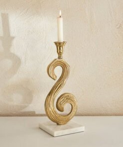 Sands & Palms Sahra Marble and Metal Decorative Ta...