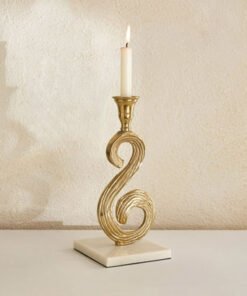 Sands & Palms Sahra Marble and Metal Decorative Ta...