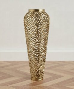 Casa Luxe Decorative Cutwork Vase - 24x24x66 cm