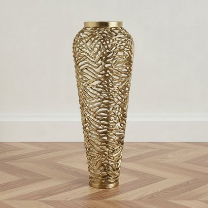Casa Luxe Decorative Cutwork Vase - 24x24x66 cm