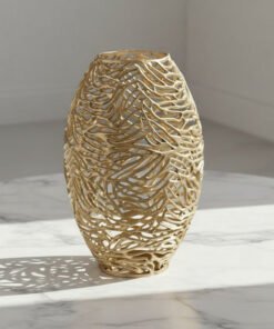 Casa Luxe Decorative Cutwork Vase - 33x33x51 cm