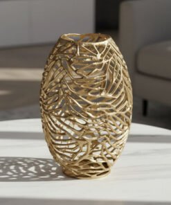 Casa Luxe Decorative Cutwork Vase - 25x25x38 cm