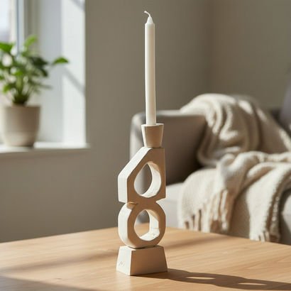 Fresco Vila Decorative Resin Taper Candleholder - ...