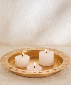 Celestial Layali Noor Decorative Candle Tray - 18x...