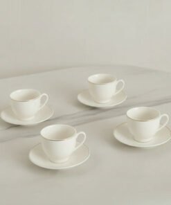 Layali Noor 8-Piece Cup and Saucer Set - 180 ml
