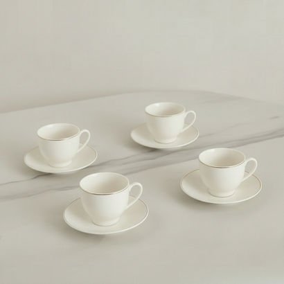 Layali Noor 8-Piece Cup and Saucer Set - 180 ml