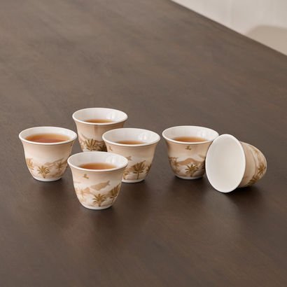 Sahra 6-Piece Kahwa Cup Set - 80 ml