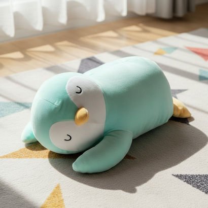 Centaur Sleeping Baby Penguin Shaped Cushion - 19x...