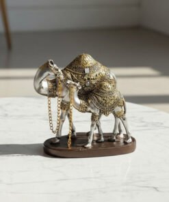 Wren Qusida Polyresin Camel with Calf Figurine - 1...