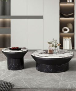 Solair Faux Marble Coffee Table - Set of 2