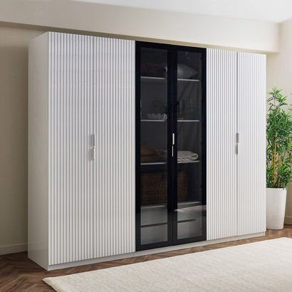 Arctic Smart 6-Door Wardrobe with Transparent Glas...