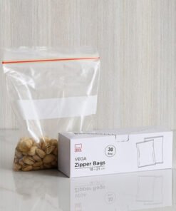 Vega 30-Piece Zipper Resealable Bag Set - 18x21 cm