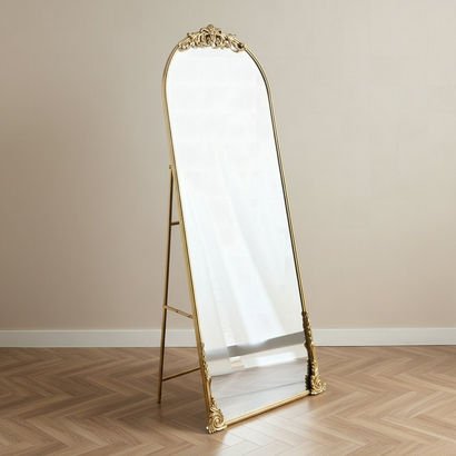 Aayra luxe Ornate Metal Stand Mirror - 68x42x170 c...