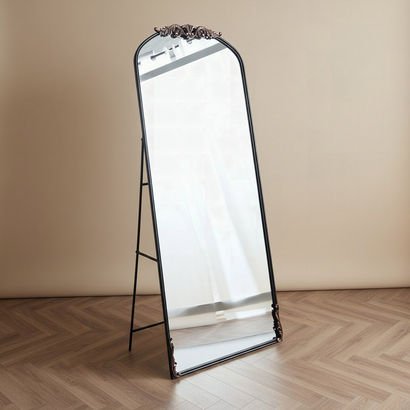 Aayra Luxe Ornate Metal Stand Mirror - 72.5x45x181...