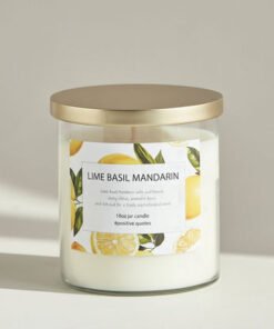 Aure Blown 532 ml Lime Basil Mandarin Jar Candle w...