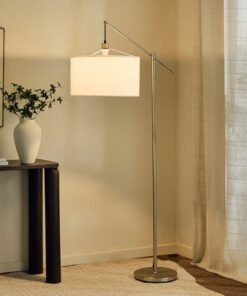 Zimmer Metal Arc Floor Lamp with Fabric Shade - 30...