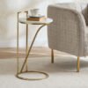 Cavon Gradient Genuine Marble Top Accent Table