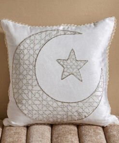 Layali Moon and Star Filled Cushion - 45x45 cm