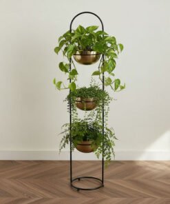 Vista Ace Premium Metal 3-Tier Planter Stand - 23x...