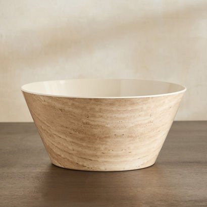 Travertine Serving Bowl - 25 cm