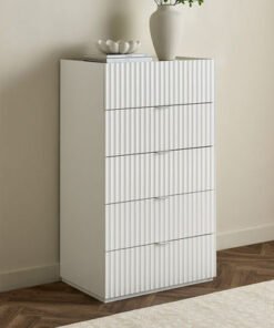 Arctic Sintered Stone Top Chest of 5 Drawers