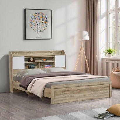Kulltorp Nexa King Bed with Door and Open Shelf St...