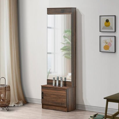 Movo Oasis 1-Door Dressing Table with Mirror and S...