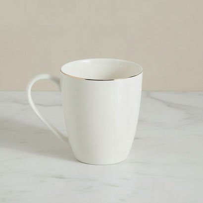 Ivory Mug with Gold Rim - 360 ml