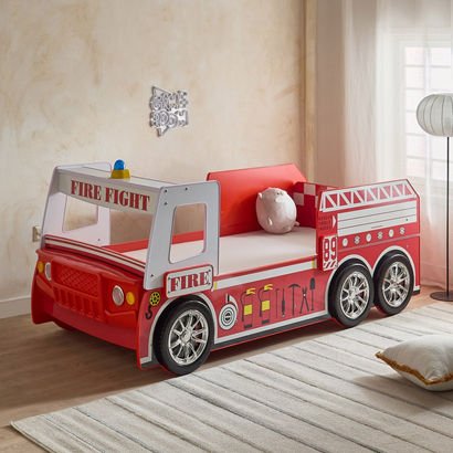 Halmstad NXT Fire Truck Single Car Bed - 90x190 cm