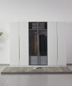 Frankfurt 6-Door Transparent Glass Wardrobe with 2...