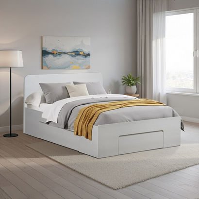 Movo Cervo Queen Bed with 3 Drawers - 160x200 cm