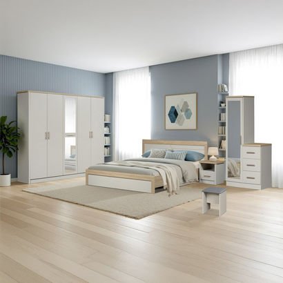 Movo Vasto 6-Piece King Bedroom Set - 180x200 cm