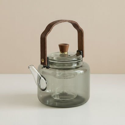 Zen Borosilicate Glass Teapot with Steamer Straine...