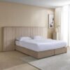 Angelic Linear Velvet Extended Headboard Upholster...