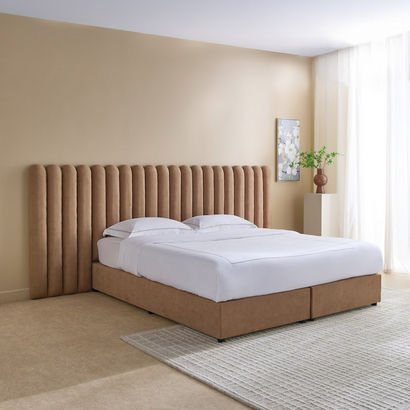 Curvy Brooks Extended Headboard Queen Upholstered ...