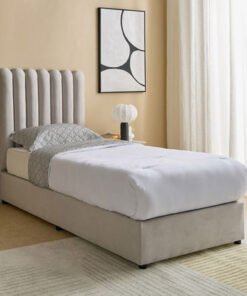 Curvy Haze Upholstered Single Bed - 90x200 cm