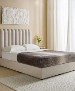 Curvy Haze Upholstered Twin Bed - 120x200 cm