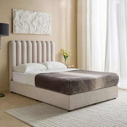 Curvy Haze Upholstered Twin Bed - 120x200 cm