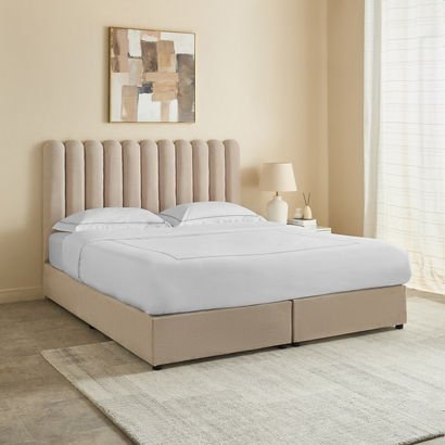 Curvy Haze King Upholstered Bed - 180x200 cm