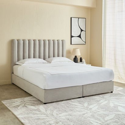 Curvy Haze King Upholstered Bed - 180x200 cm