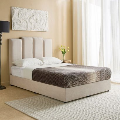 Curvy Riston Upholstered Queen Bed - 140x200 cm