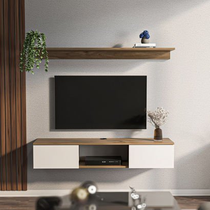 Modulix Faddy 1.4 Meter Wall Mounted TV Unit with ...