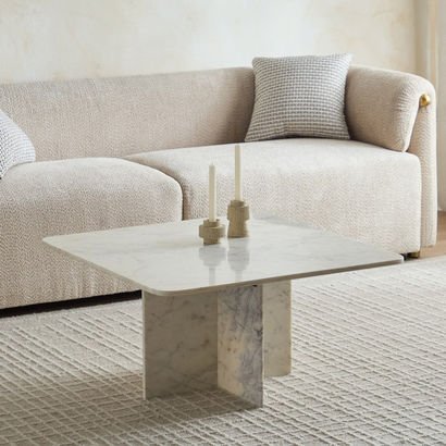 Vendra Sands Genuine Marble Coffee Table