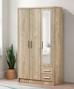 Curvy NXT 3-Door Wardrobe with Mirror